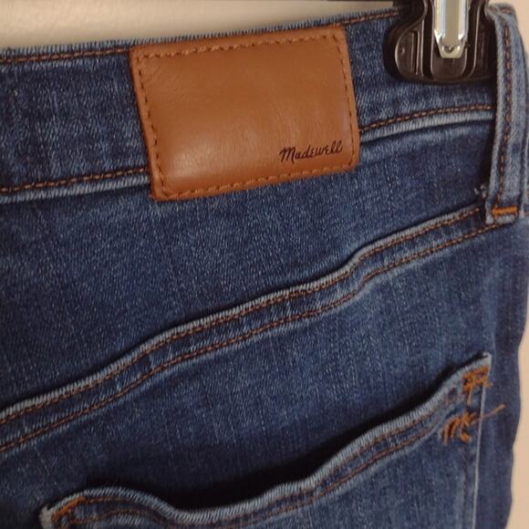 Madewell 9” Mid-rise Button Fly Raw Hem Skinny Jeans Size 28 Denim - Picture 10 of 13